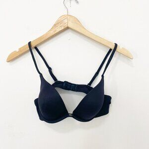 Lily of France Black T Shirt Bra Size 34B